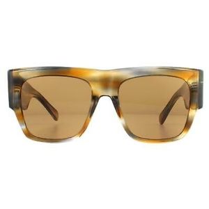 New Authentic CELINE flat top oversized Sunglasses - striped acetate